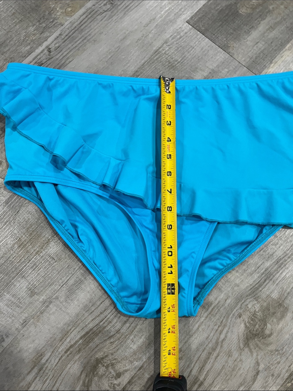 Turquoise Ruffle Swim Bottoms - Picture 4 of 10